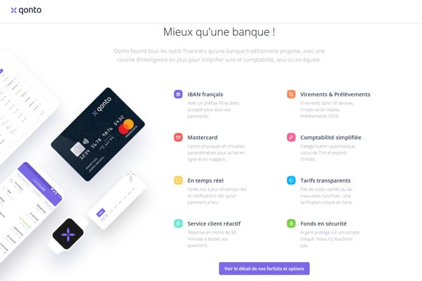 Qonto banque en ligne pour les professionnels