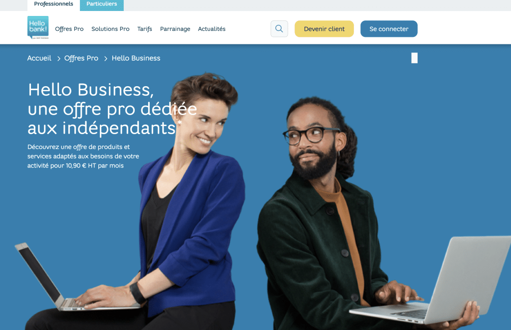 offre hello business de Hello bank pro