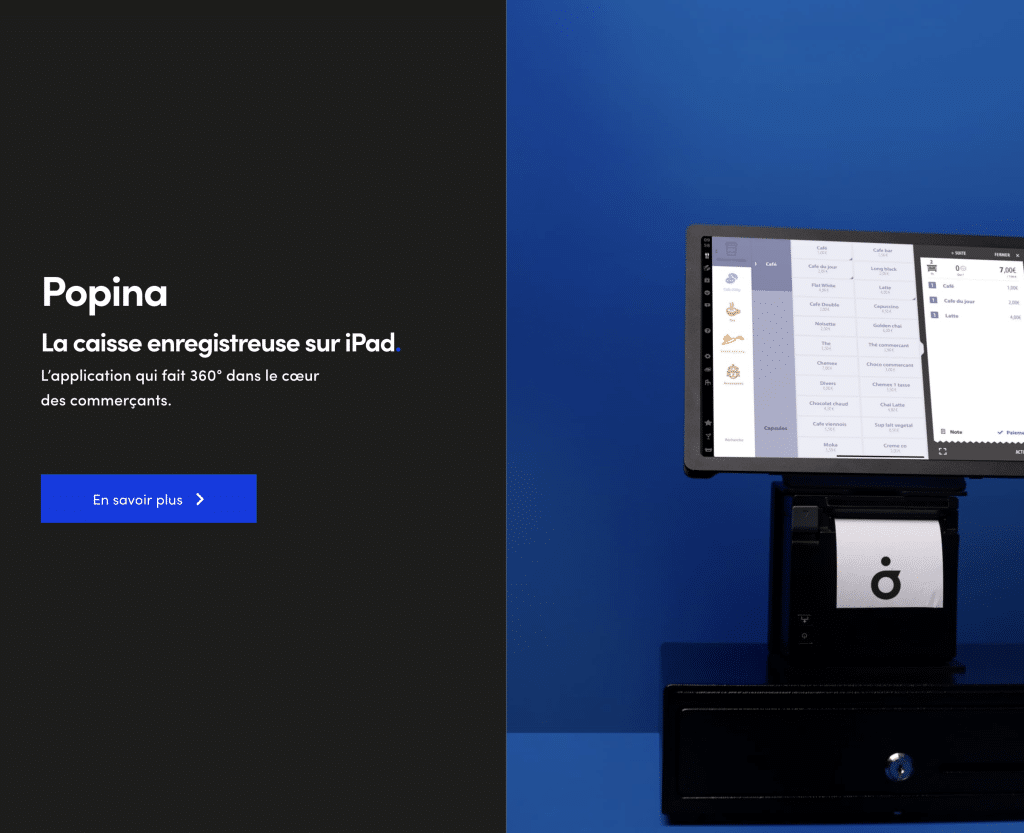 Popina caisse enregistreuse sur Ipad