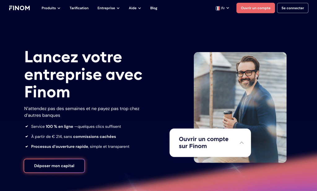 Finom dépôt de capital social en ligne