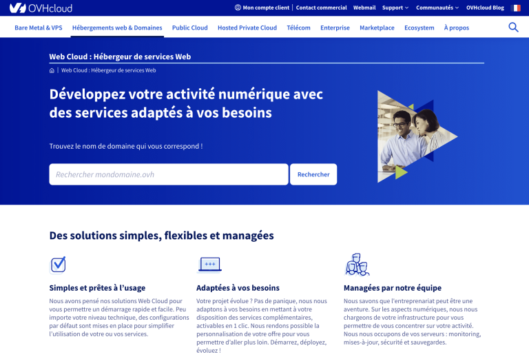 Ovh hébergeur de site